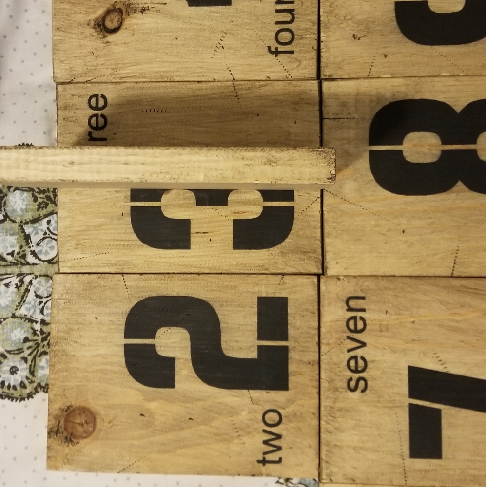 Rustic wood table numbers - Picture 2 of 3